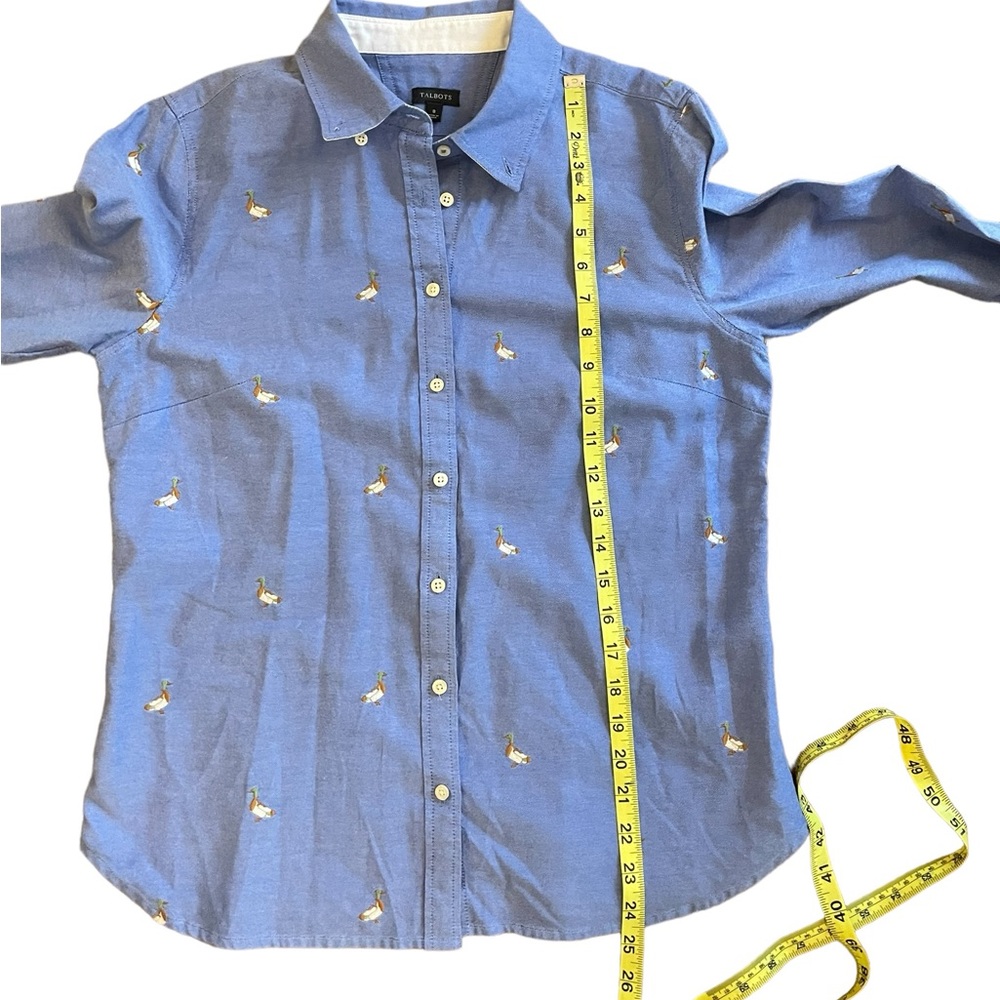 TALBOTS Mallard Duck Novelty Embroidered Button Down Shirt - Picture 14 of 14